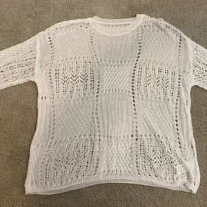 Brand new loose knit white coverup